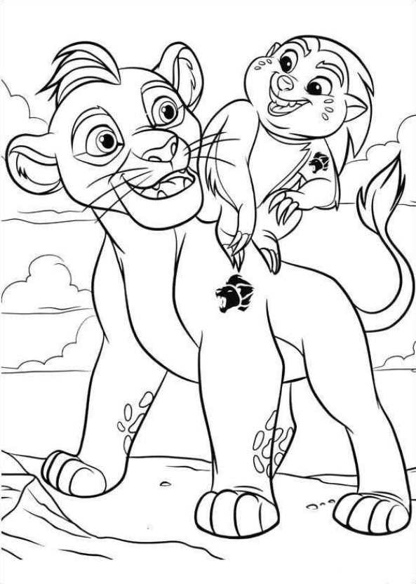 Kids n fun com Create personal coloring  page  of kion  